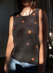 Christopher & Banks The coolest / most unique vintage 90s fall tank top 🎃