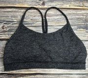 Lululemon Flow Y Bra Size 6 Heathered Black