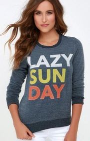 Chaser Lazy Sunday Denim Blue Sweater NWT