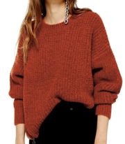 Zip Detail Waffle Knit Sweater