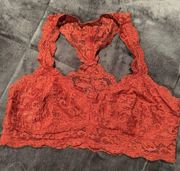 Express One Eleven Orange Lace Bralette Size Large