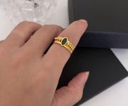 Gemstone Open Ring* 18K Gold Plated Ring* Royal Ring*Open Ring* Colleague Graduation Gift * Birthday Gift