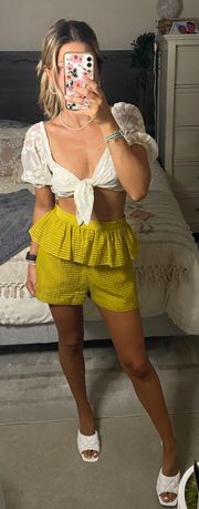 Yellow/Green Tiered Shorts 