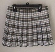 Plaid Pleated Skirt