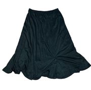 Urban Coco Black Velour Women’s Long lined Skirt Medium