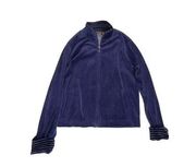 Jane Ashley Purple Velour Full Zip Jacket Size Medium