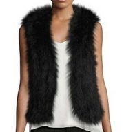 Club Monaco black feather vest