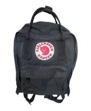 FJALLRAVEN KANKEN Black Mini Canvas Outdoor Travel Hiking Bag Backpack