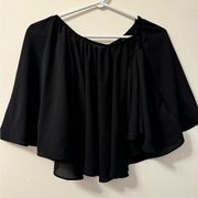 Aqua Bloomingdale Black Ruffled Top SOLD OUT online. Sz S MSRP: $88 Like New!