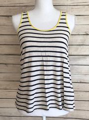 Yellow and Striped Open Back Top