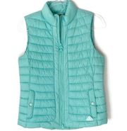 Barbour Coastal Collection turquoise fibre down vest size 6 NWT