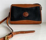 Dooney & Bourke Vintage 90s USA Made All Weather Black & Brown Shoulder Bag