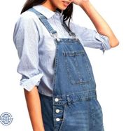 GAP Ripped Distressed Cutoffs Shortall denim overalls