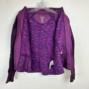 Mountain Hardwear Womens Fleece Jacket Wool Blend Purple Full Zip Sz Small