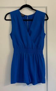 Royal Blue Cross Front Romper