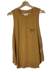 MATE the Label Mustard Yellow Pocket Bust Relaxed Tank Top S