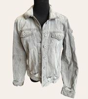 Jessica Simpson Gray distress Jacket Size M