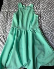 Teal Zipper Back Dress