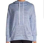 Marc New York by Andrew Marc Performance Classic Heathered Blue Hoodie Sz S