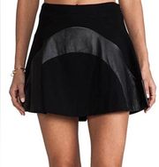 Diane Von Furstenberg Black Fit & Flare Tristana Leather Skirt