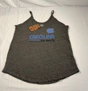 University Of North Carolina Tarheels Tank Top Womens Large Gray NWT