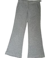 Theory Women’s Cropped Gray Pants Stretch Buckle Detail Flare Leg Size 0