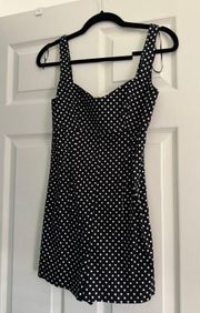 Black and White Polka Dot Romper