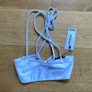 Boohoo Essentials Strappy Bikini Top in White