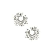 8 Other Reasons Stone Burst Statement Earrings Silver Womens Size OS