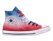 Converse  all Star Chuck Taylor High Top Dip Dye Red White & Blue Ombre Sneakers