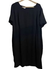 Vintage Jacqueline Ferrar Women's Black Scoop Neck Dress Size 20W