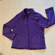 Indigo Jane Ashley 1X cozy zip-front jacket.  Soft & cozy, 27” long, 24.5 pit