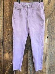 Seven 7 Jeans Mid Rise Ankle Skinny Lilac Purple Denim Pants