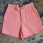 Vintage L.A. Blues coral high rise denim shorts size 8