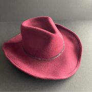 SCALA | Burgundy Wool Wire Brim Fedora Hat