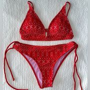 A&F Red/Pink Bikini Set