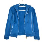 BCBG Y2K Blue Zip Track Jacket