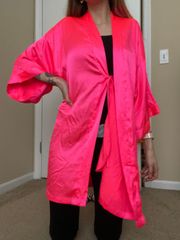 Coral Satin Robe