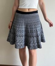 Grey Black Knit Skirt Size Large