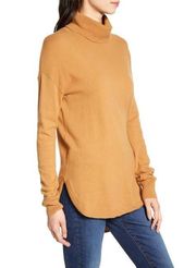 Turtleneck Tunic Sweater Mustard XL