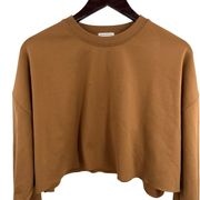 We Wore What Brown Cropped Sweatshirt Medium