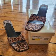 Amanda Smith Mercury Leopard Print Chunky Heels New In Box Size 9M