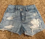 Cross Over Denim Shorts