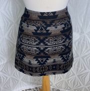 | Mini Pencil Skirt Aztec Pattern