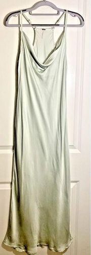 Young Fabulous & Broke Sweetie‎ Slip Dress Sz Small Pale Green Satin