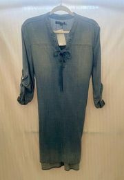 NWT!!  Dear John Denim Colored Tunic.  Size L.