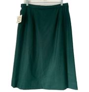 NEW Vintage Pendleton Gold Tag 1950s Wool Midi Skirt Dark Green Women’s L Vtg 16