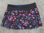 Lululemon Black Pace Rival Mid Rise Tennis Skirt Dandy Digie Multi Black Size 6