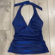 Athleta blue halter tankini swim top size XXS