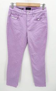 Charter Club Lexington Straight Light Purple Cotton Blend Jeans Women's Size 4